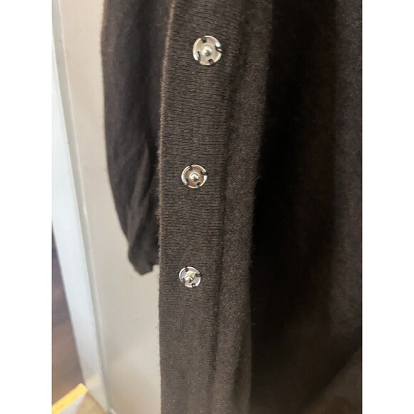 VTG Neiman Marcus 100% Cashmere longline cardigan front sloughy pockets sz small - Picture 5 of 7